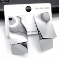 Сережки мед.сталь 10599 ( 3.5 см.)